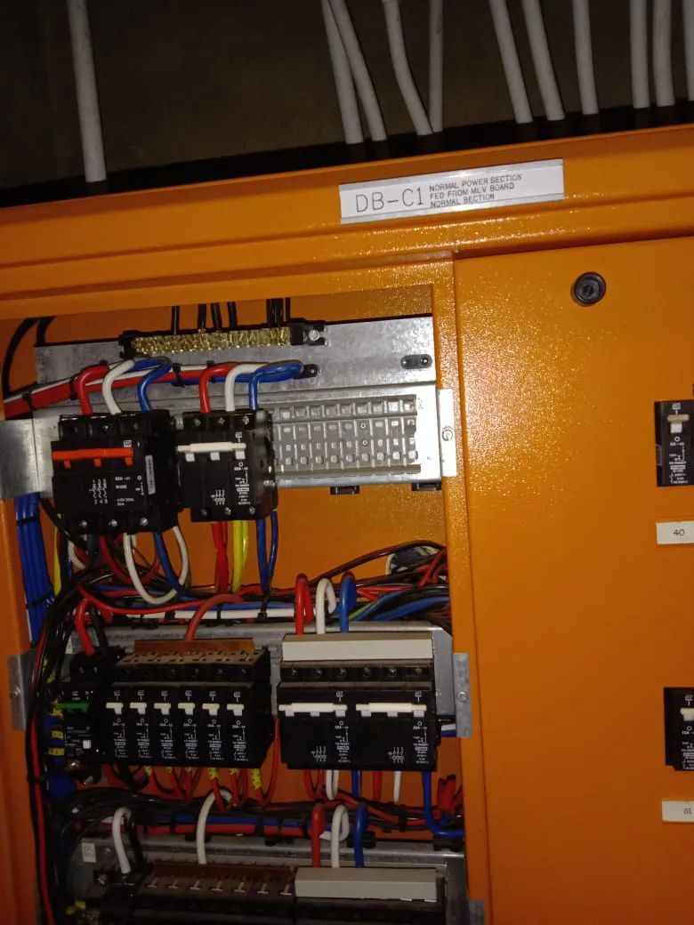 Commercial distribution board DB-C1 with circuit breakers installed and maintained by Danford Electrical, Sandton