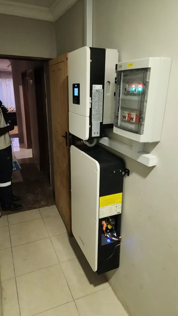Deye solar inverter and battery storage unit installed in Gauteng home by Danford Electrical